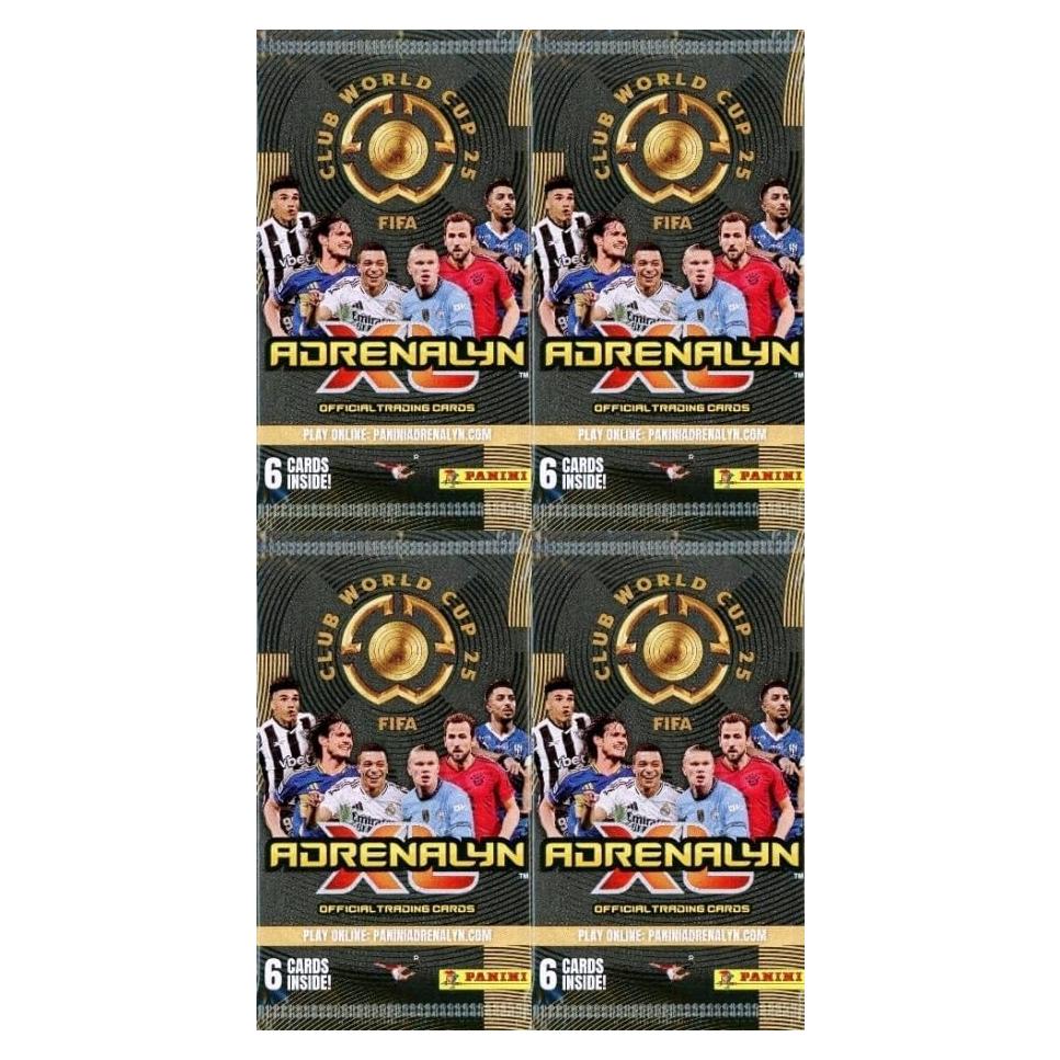 Colección 2025 Panini Adrenalyn XL Copa Mundial de Clubes - 4 Paquetes Sellados