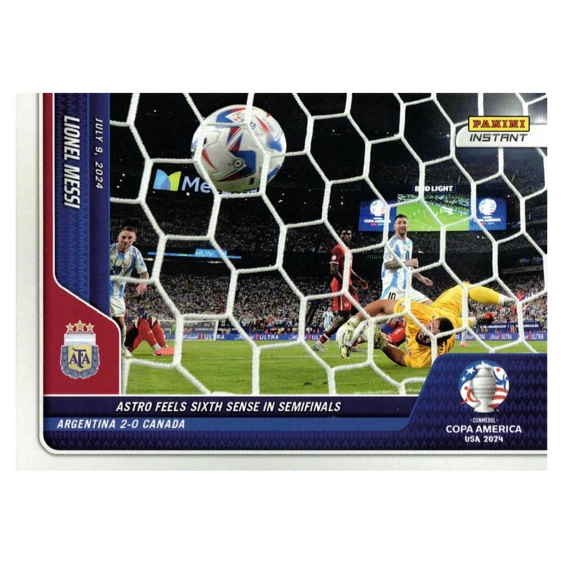 Tarjeta de Fútbol Panini 2024 Messi Argentina #39 Limitada