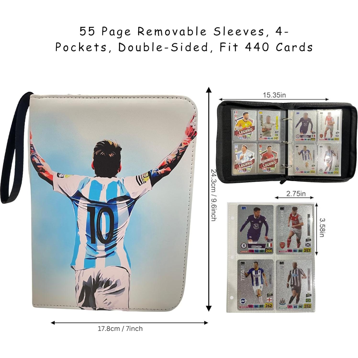 Carpeta de Tarjetas de Fútbol Rucher con 55 Fundas para 440 Tarjetas