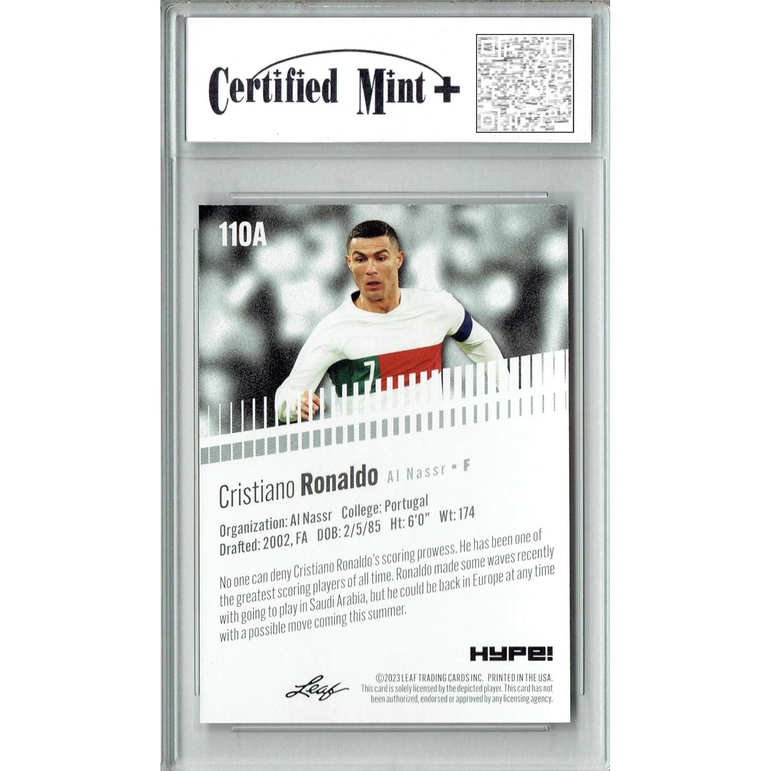Tarjeta de Comercio Cristiano Ronaldo 2023 Leaf HYPE #110a Mint+