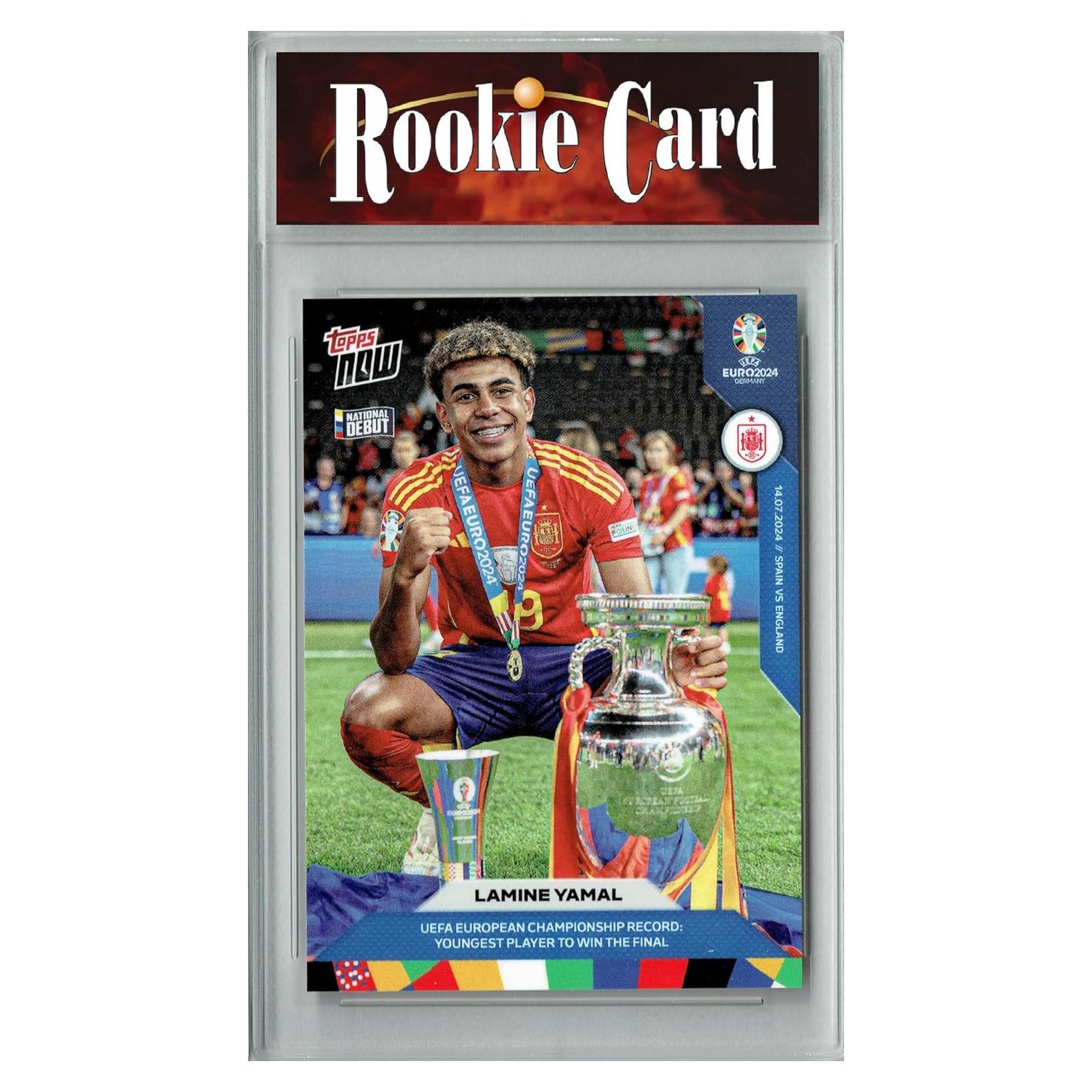 Tarjeta Rookie Topps Now Lamine Yamal 2024 Certificada Mint+