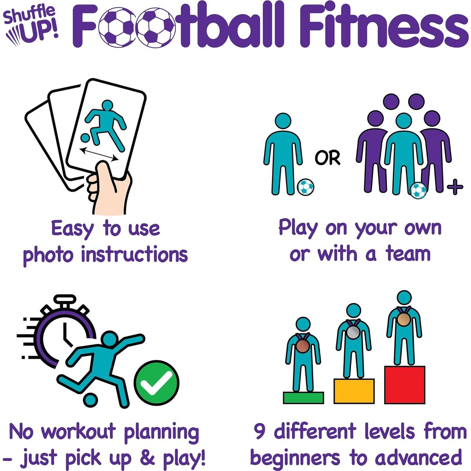 Juegos de Cartas de Fútbol Shuffle Up - 72 Tarjetas para Niños