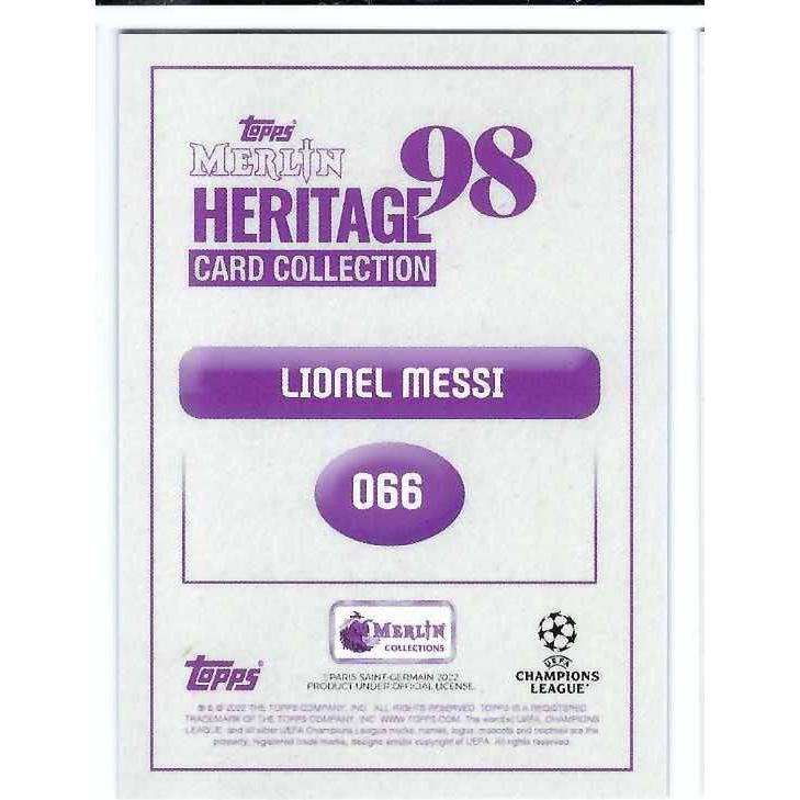 Tarjeta Coleccionable Lionel Messi 2022 Topps UCL PSG
