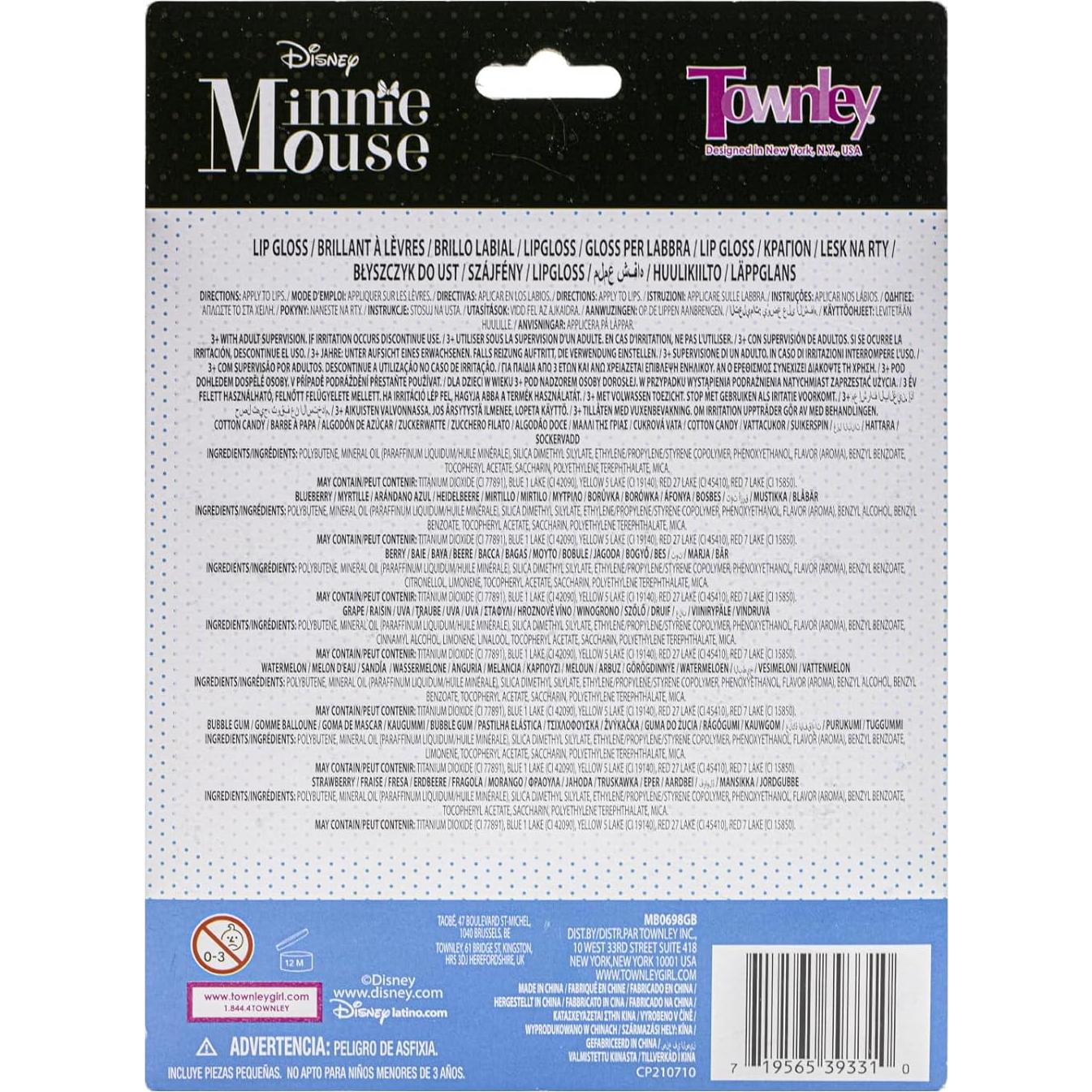 Set de Brillo Labial Minnie Mouse 7 Piezas para Niñas