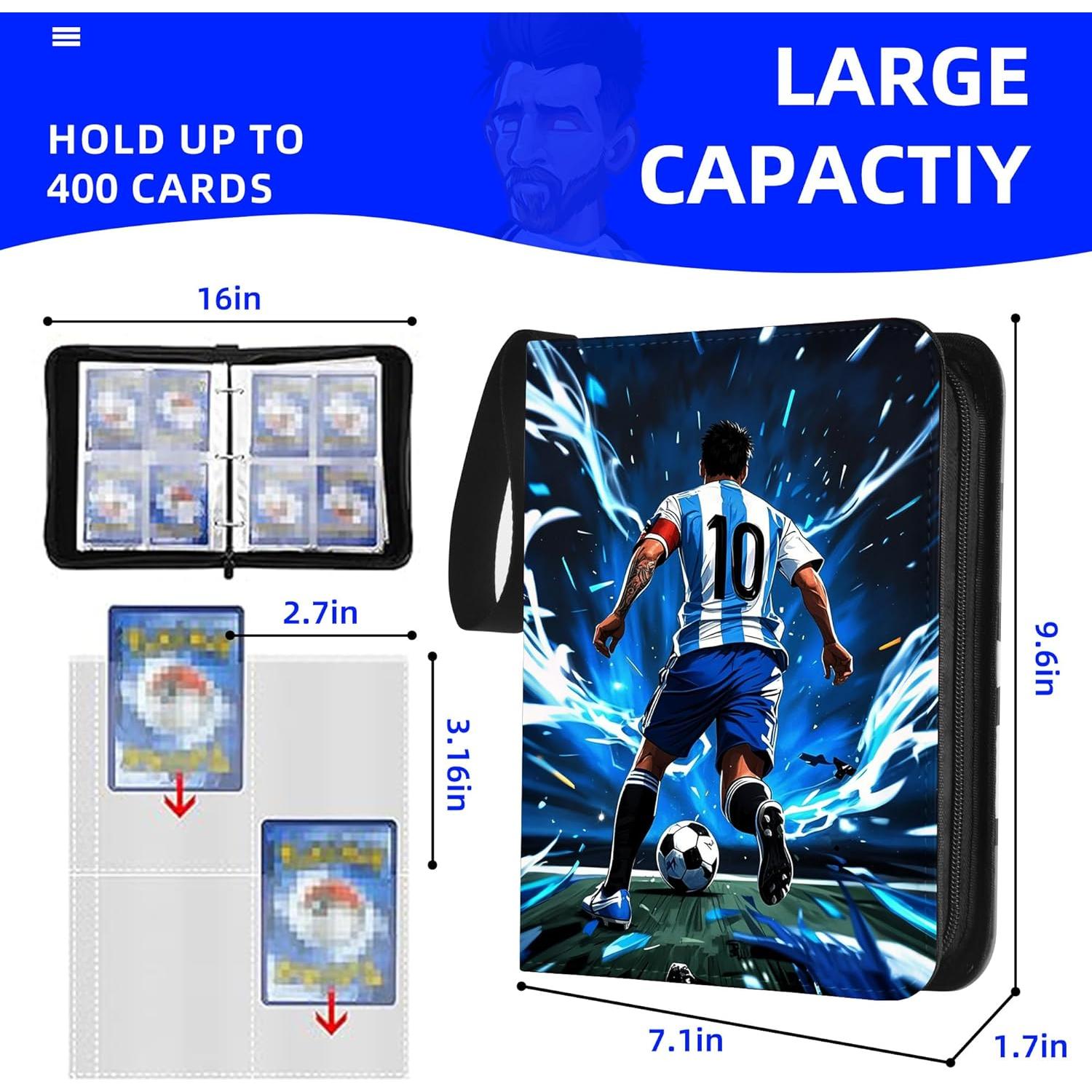 Carpeta de Tarjetas de Fútbol Aysoner 400 Bolsillos Impermeable
