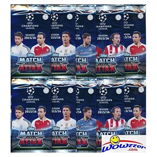 Lote de 10 Paquetes Sellados Topps Match Attax Champions League 2015/2016