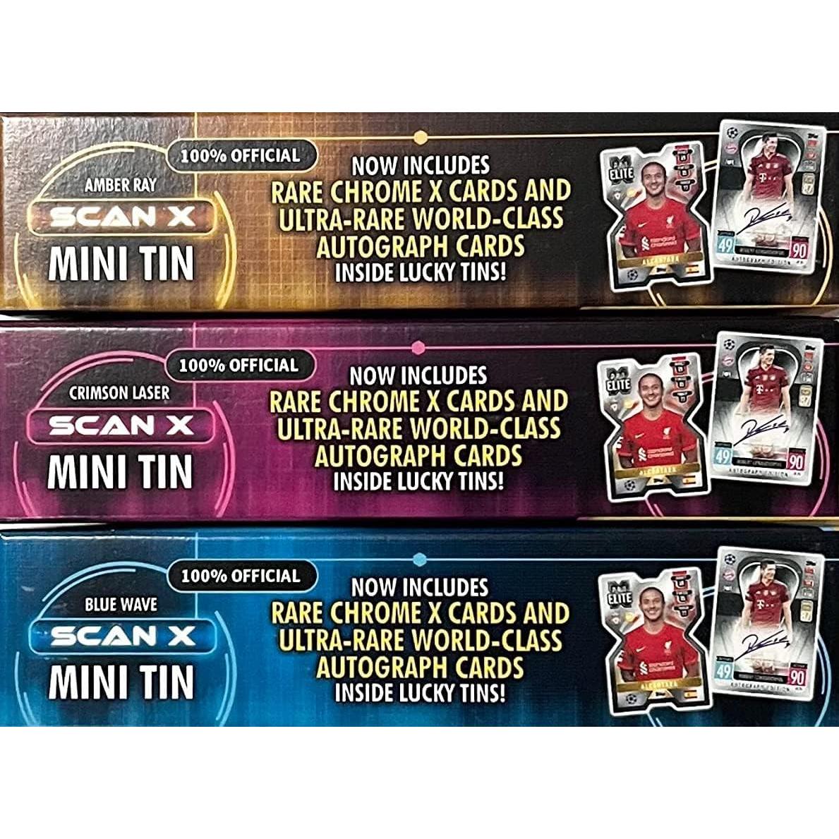 Juego de 3 Latas Mini Match Attax Extra UEFA 2021/22 Topps