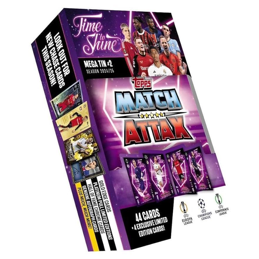Mega Tin Match Attax 2024/25 Topps - Tarjetas de Fútbol Limitadas