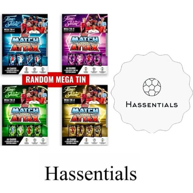 Mega Tin Match Attax 2024/25 Topps - Tarjetas de Fútbol Limitadas