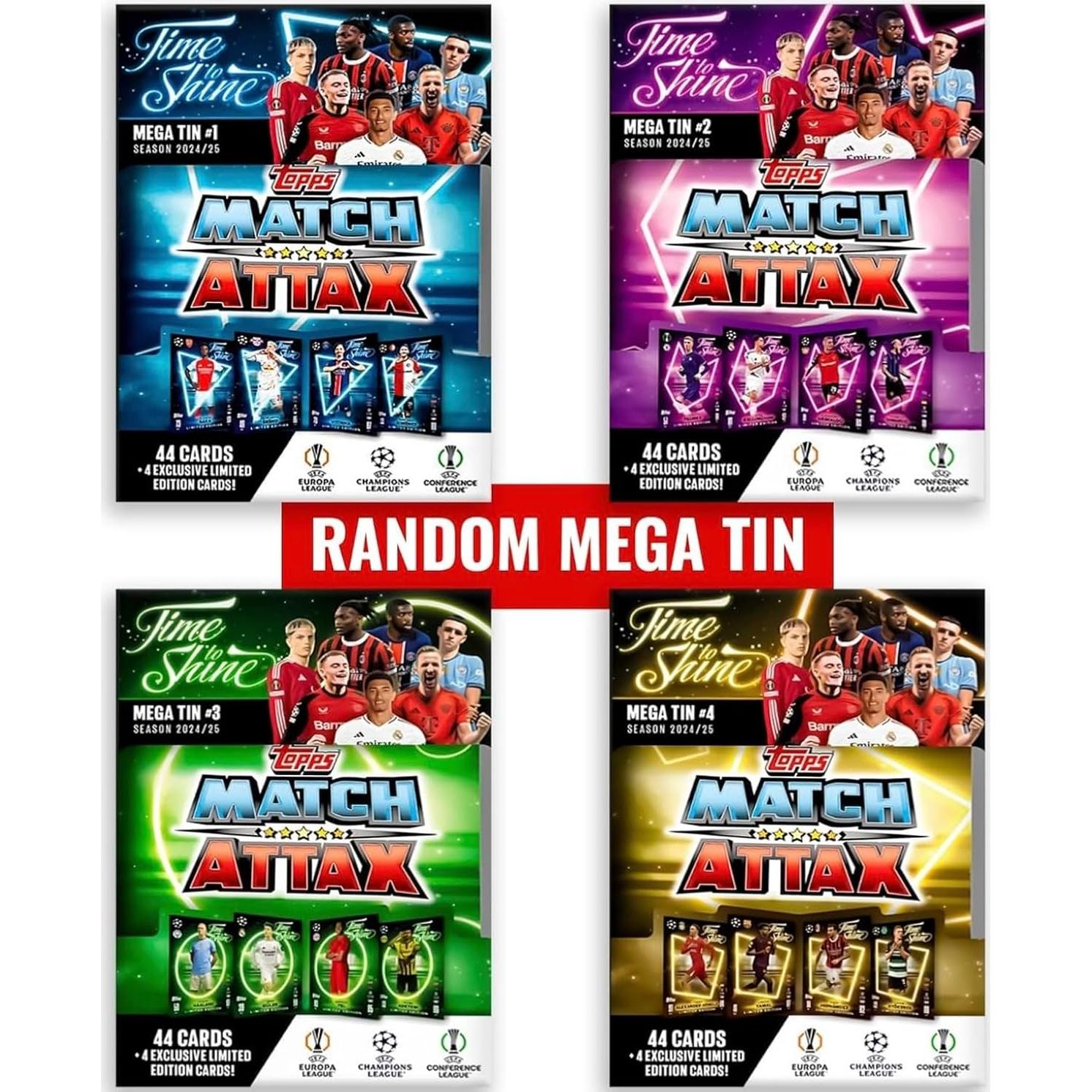 Mega Tin Match Attax 2024/25 Topps - Tarjetas de Fútbol Limitadas