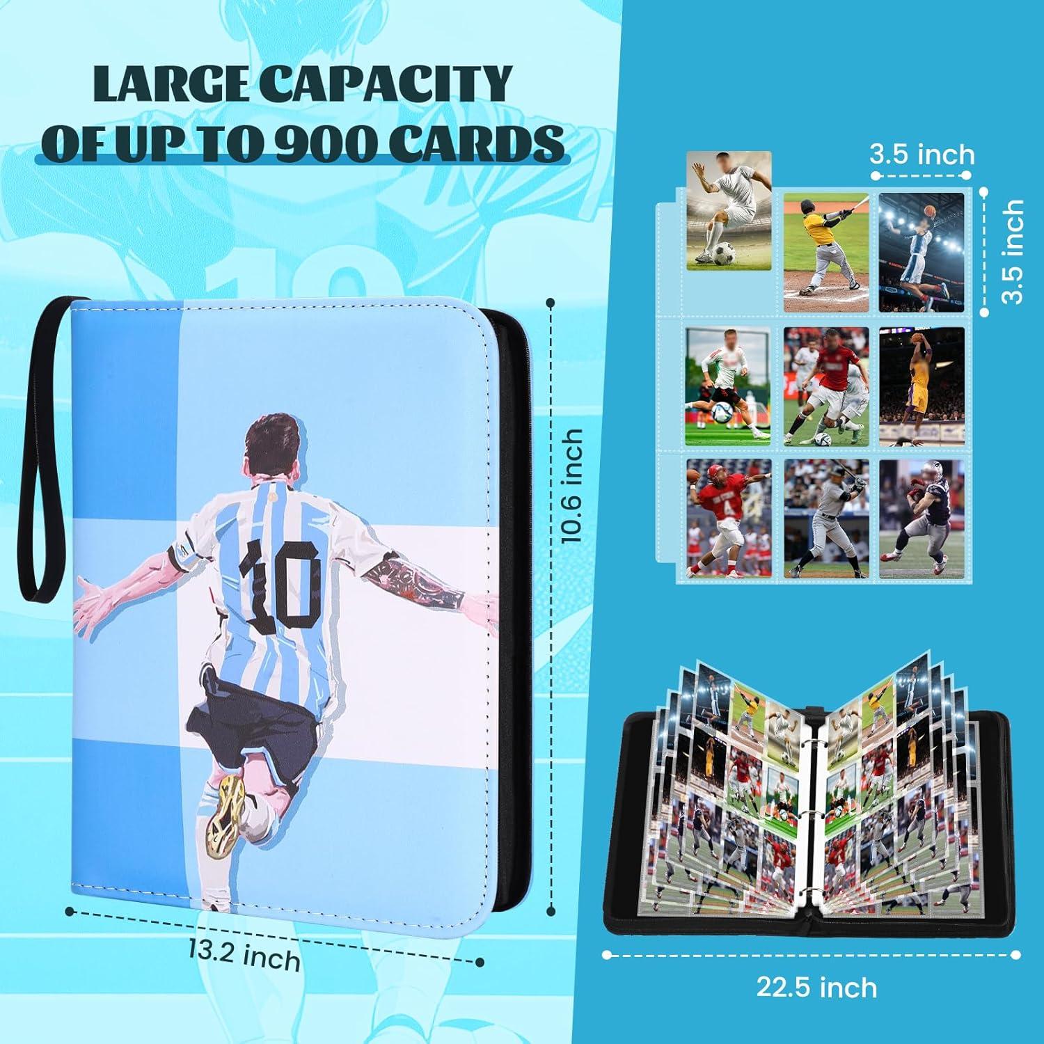 Carpeta de Tarjetas de Fútbol CECOKESO 900 Bolsillos a Prueba de Agua