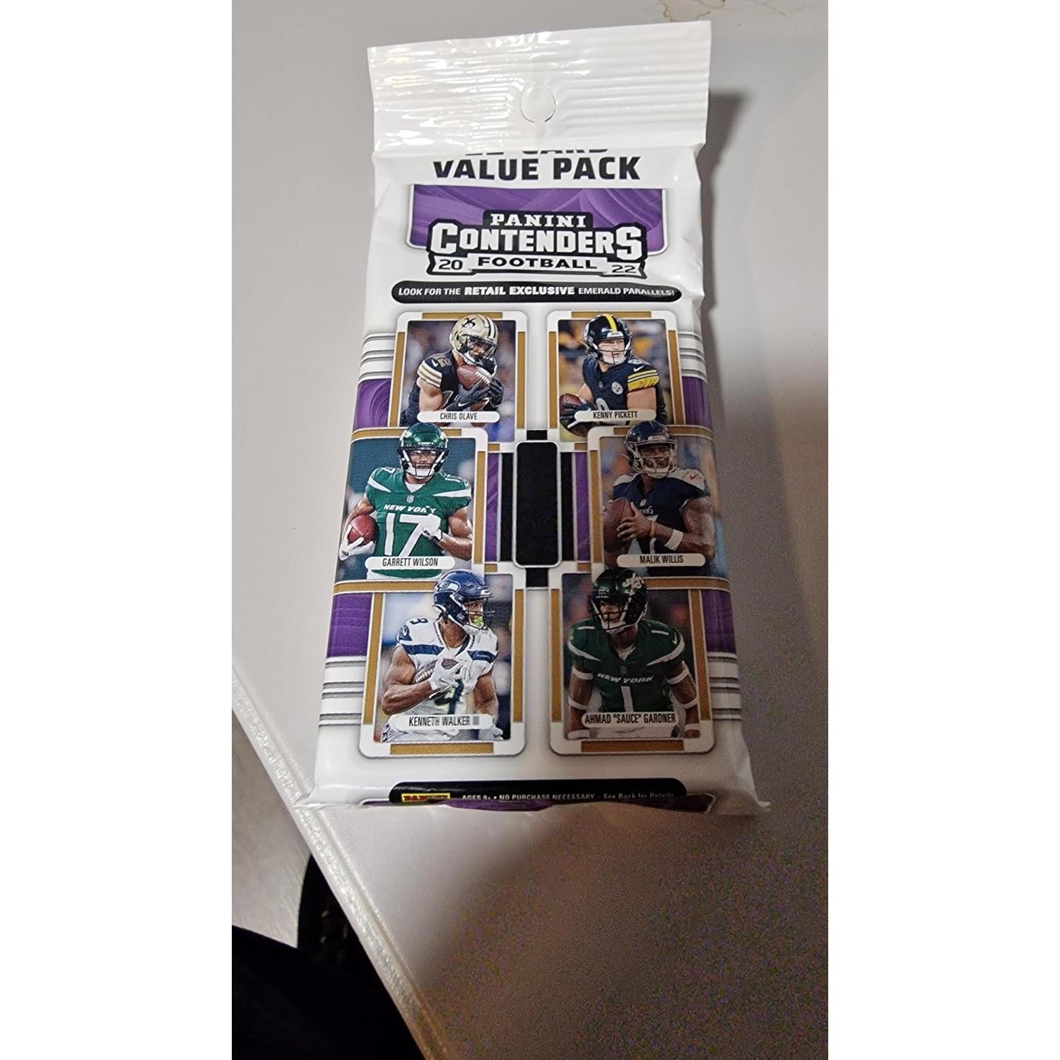 Paquete Jumbo de 22 Tarjetas de Fútbol NFL Panini 2022