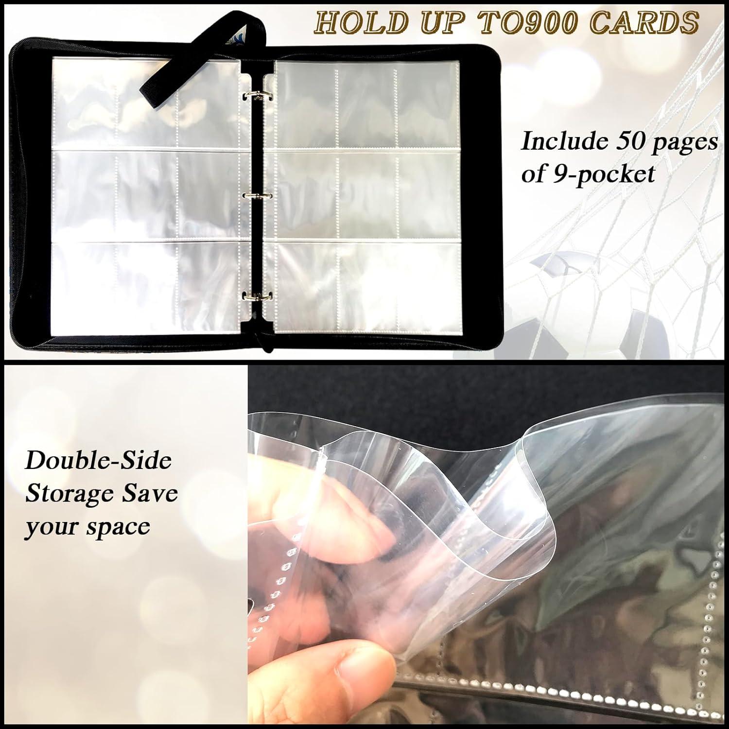 Carpeta de Tarjetas de Fútbol QANYYO 900 Bolsillos Recargable