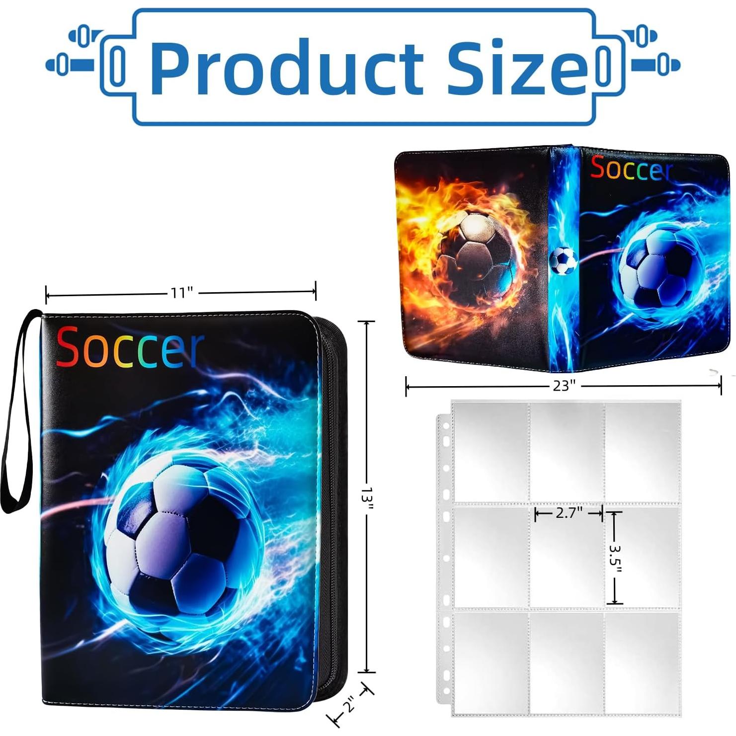 Carpeta de Tarjetas de Fútbol KOPOGTY 720 Bolsillos Impermeable