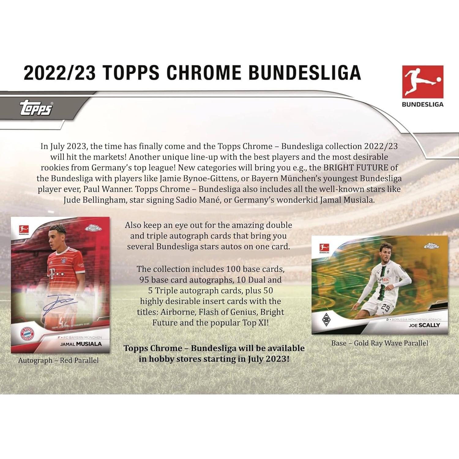 Caja de Cartas de Comercio Topps Chrome Bundesliga 2022/23