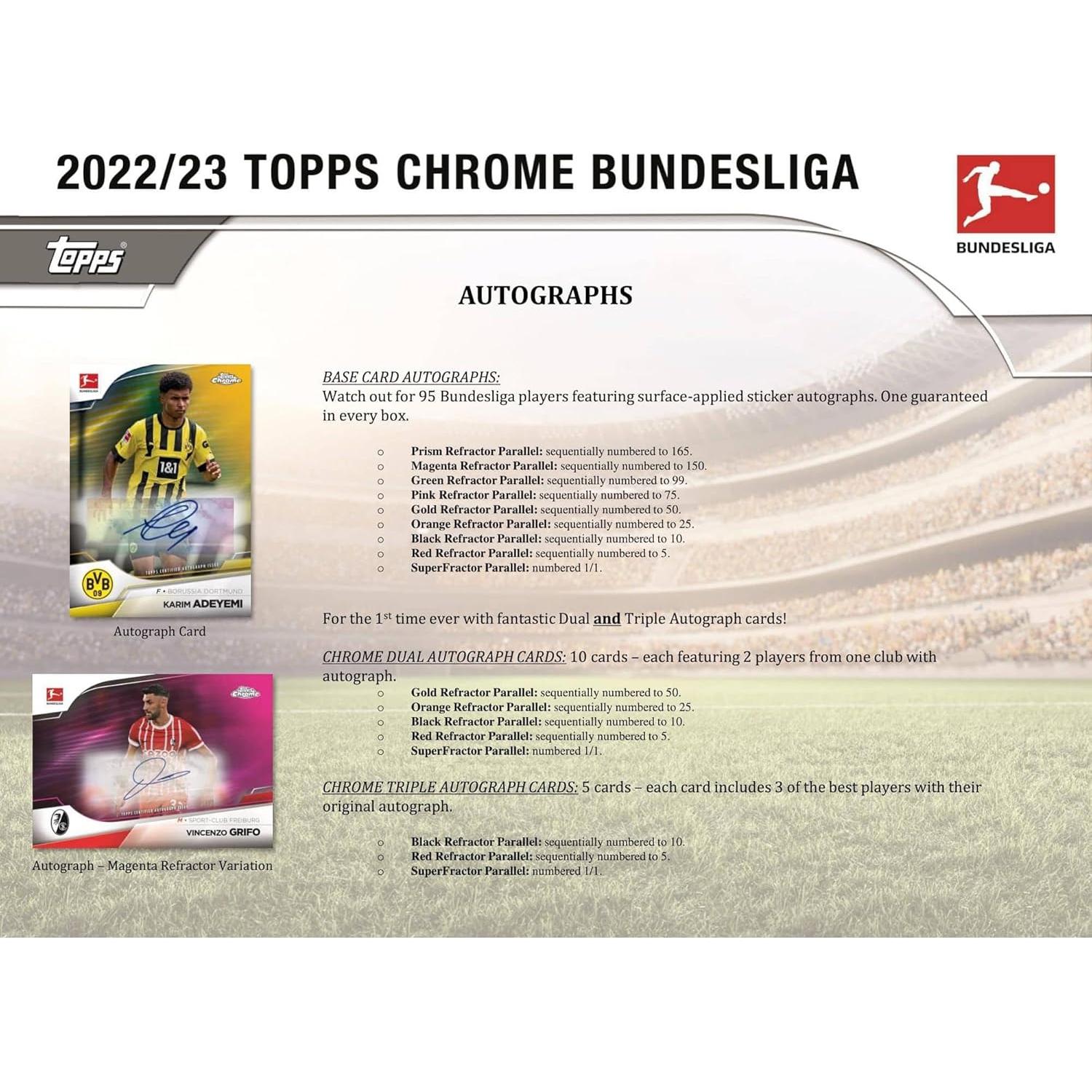 Caja de Cartas de Comercio Topps Chrome Bundesliga 2022/23