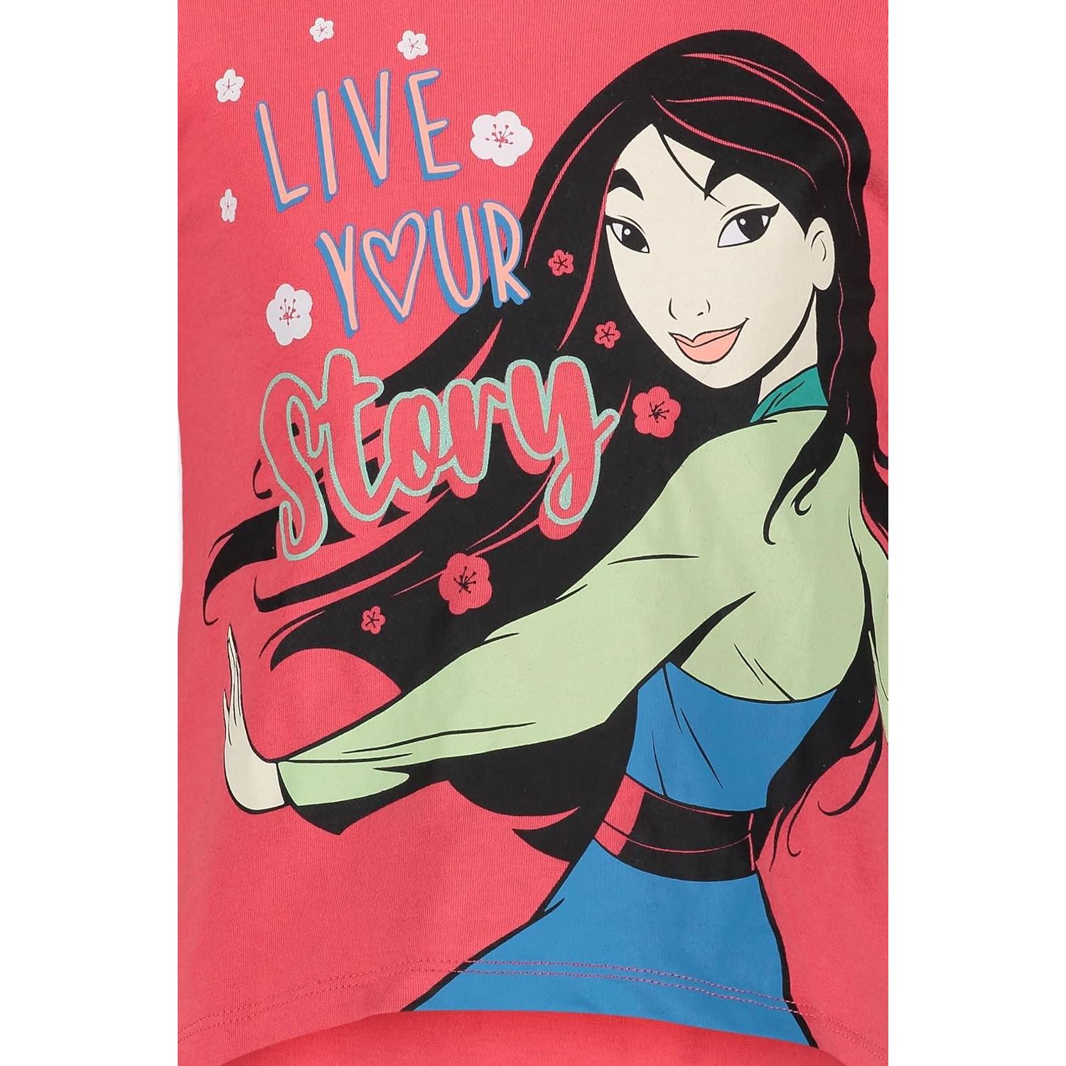 Paquete de 4 camisetas Disney Princess para niñas 10-12 años