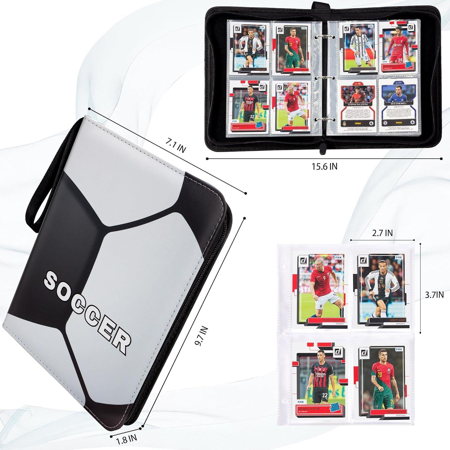 Carpeta de Cartas CDROPS para Fútbol y TCG, 400 Cartas, Negro