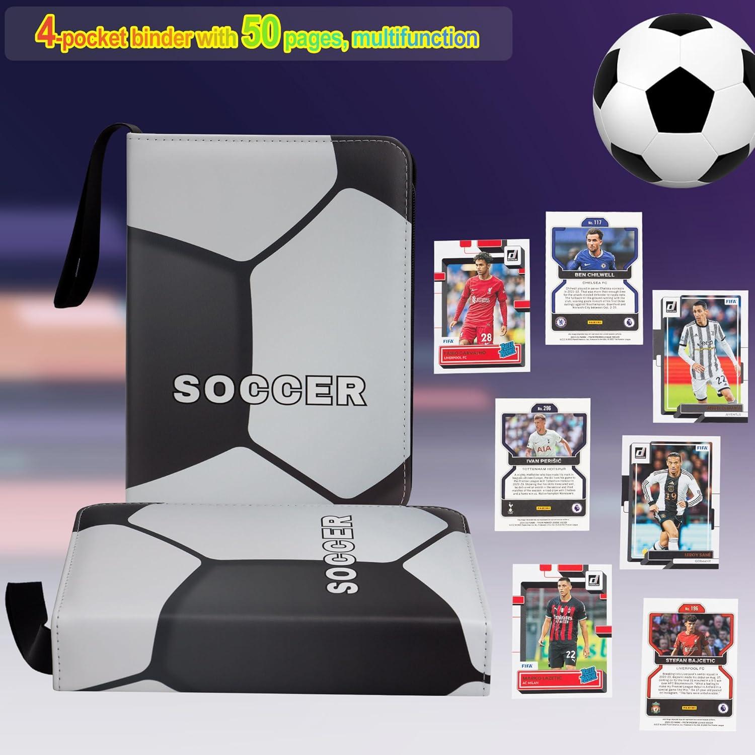 Carpeta de Cartas CDROPS para Fútbol y TCG, 400 Cartas, Negro