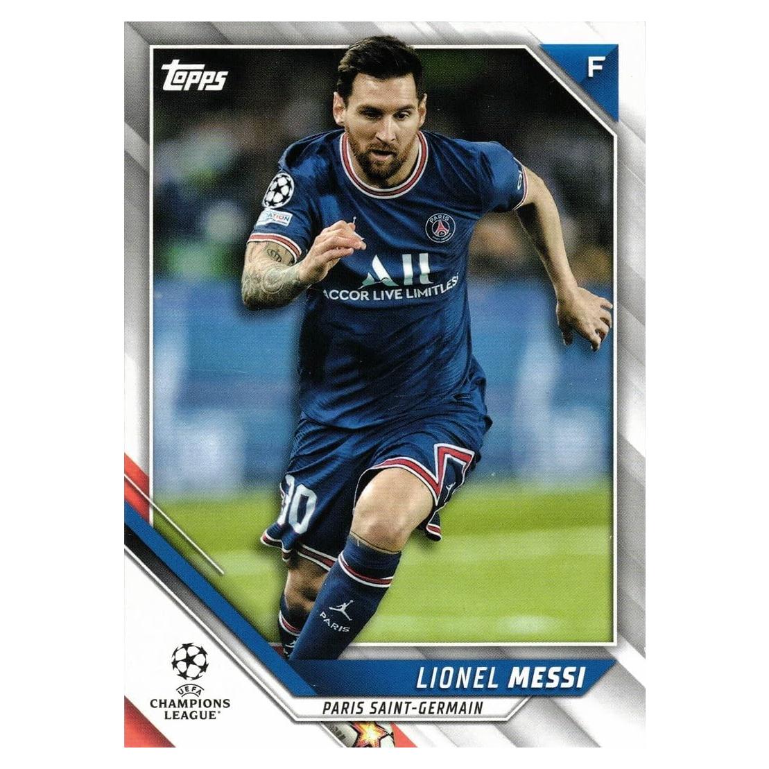 Tarjeta de Fútbol Topps UCL 2021-22 Lionel Messi PSG