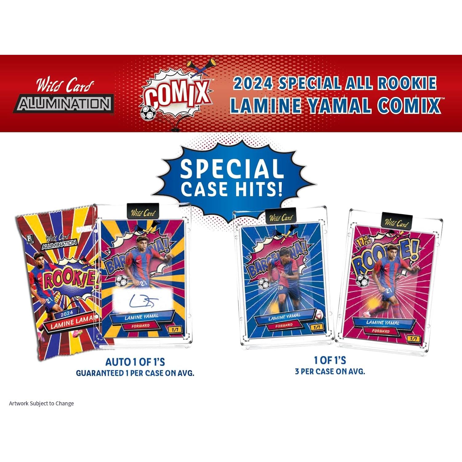 Caja de Cartas de Comercio Lamine Yamal 2024 - 5 Autógrafos