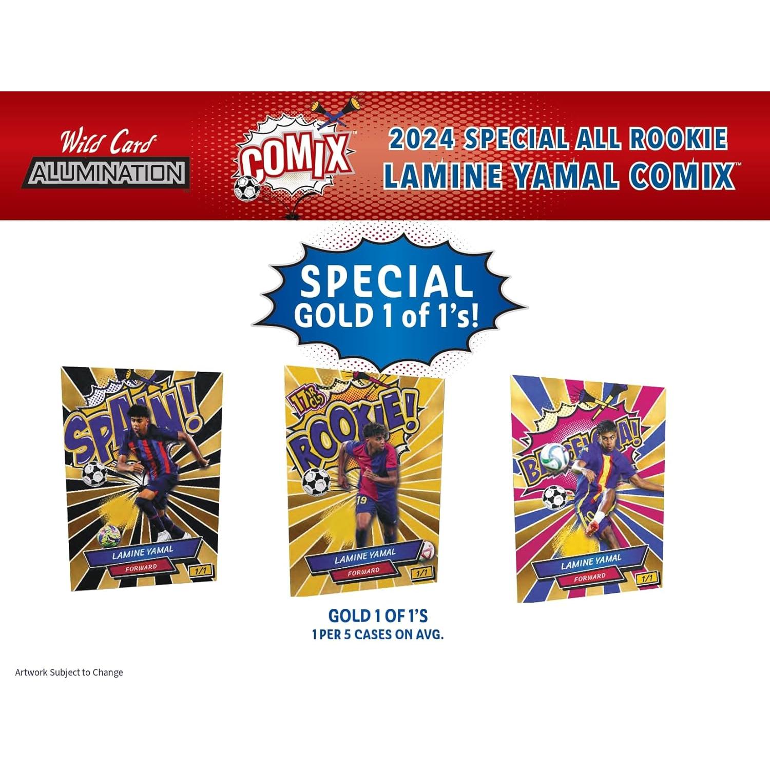 Caja de Cartas de Comercio Lamine Yamal 2024 - 5 Autógrafos