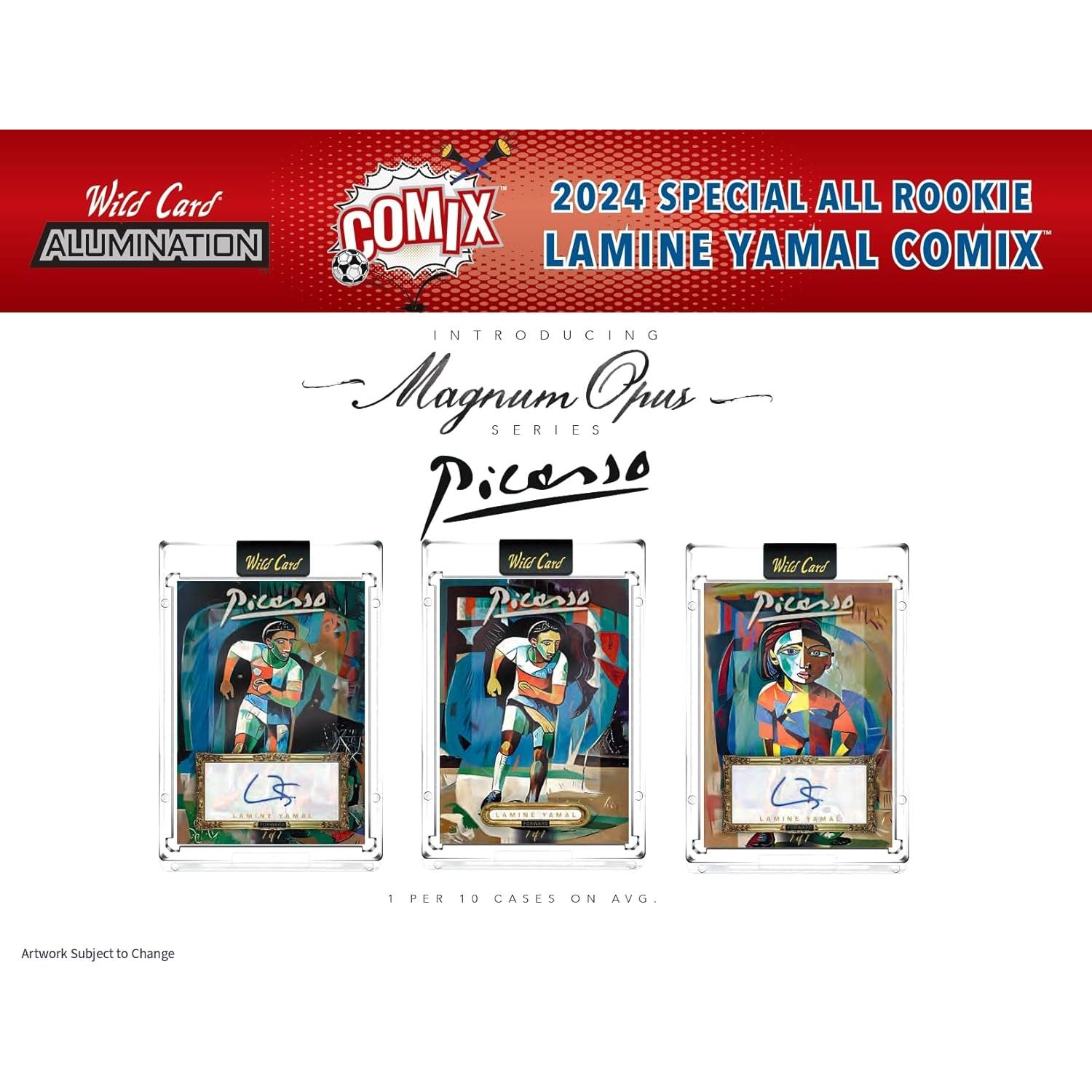 Caja de Cartas de Comercio Lamine Yamal 2024 - 5 Autógrafos