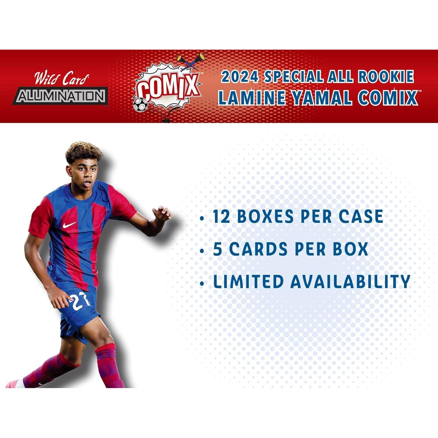 Caja de Cartas de Comercio Lamine Yamal 2024 - 5 Autógrafos