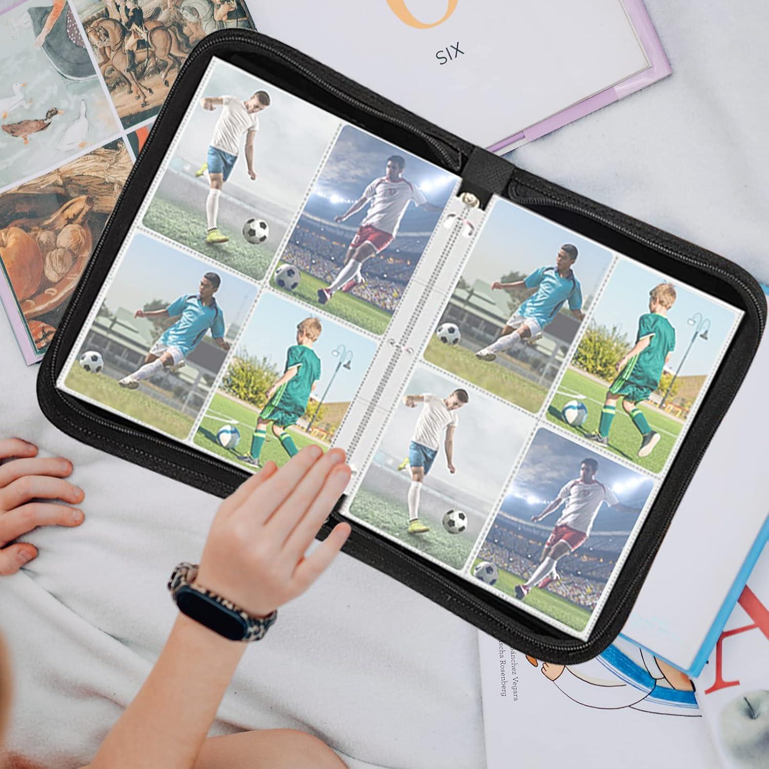 Carpeta de Tarjetas de Fútbol Hugestar 400 Bolsillos Resistente