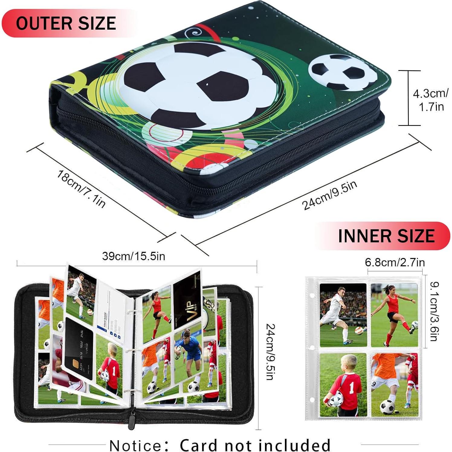 Carpeta de Tarjetas de Fútbol PetalBelle 400 Bolsillos Impermeable