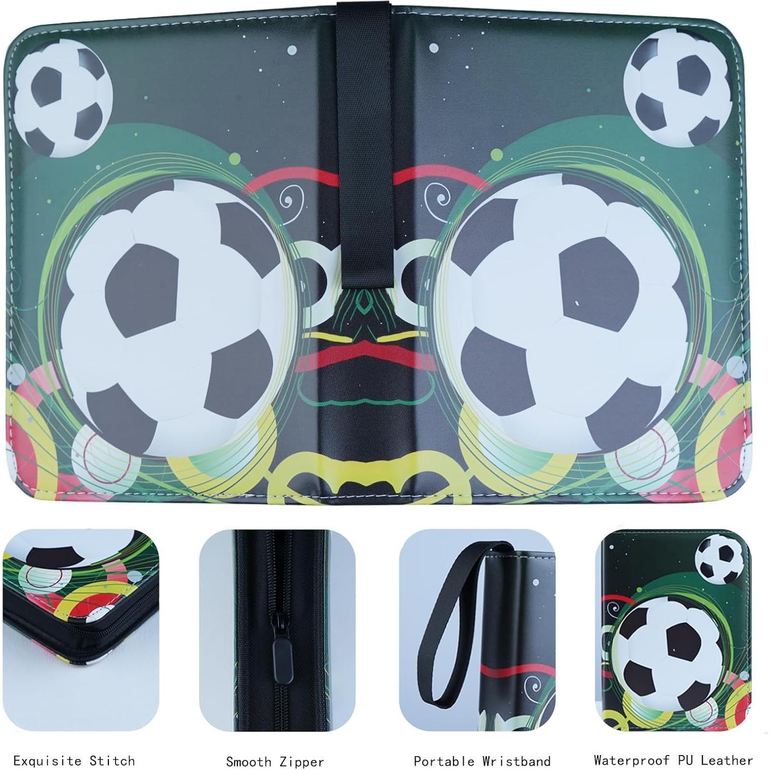 Carpeta de Tarjetas de Fútbol PetalBelle 400 Bolsillos Impermeable