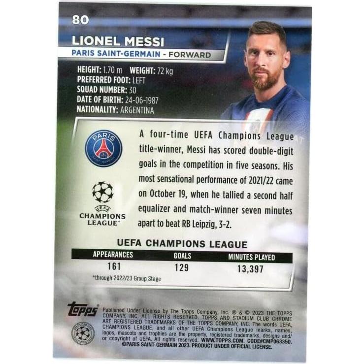 Tarjeta de Fútbol Topps Lionel Messi PSG 2022-23