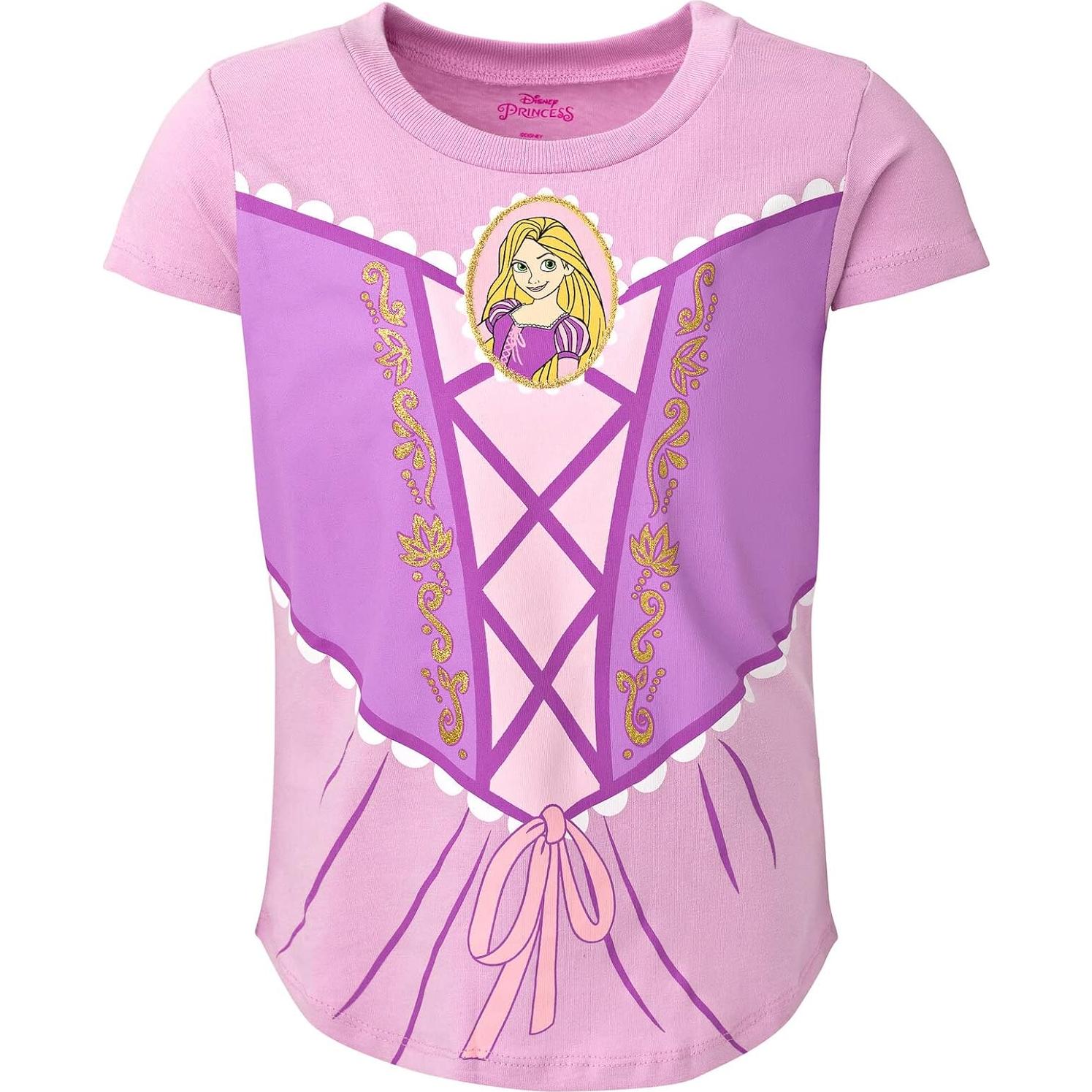 Paquete de 4 camisetas Disney Princess para niñas 4T