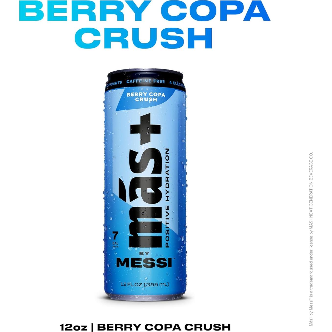 Bebida Deportiva Más+ de Messi - Paquete Variedad 12 Latas 355ml