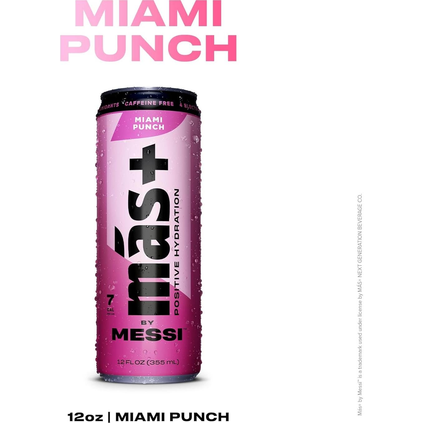 Bebida Deportiva Más+ de Messi - Paquete Variedad 12 Latas 355ml