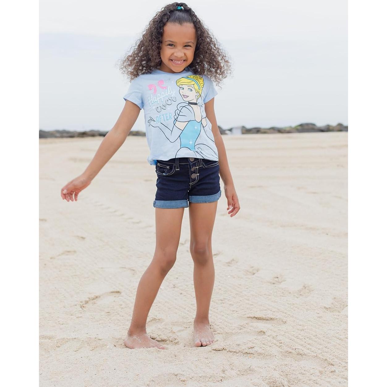 Paquete 4 camisetas Disney Princess para niñas 10-12 años