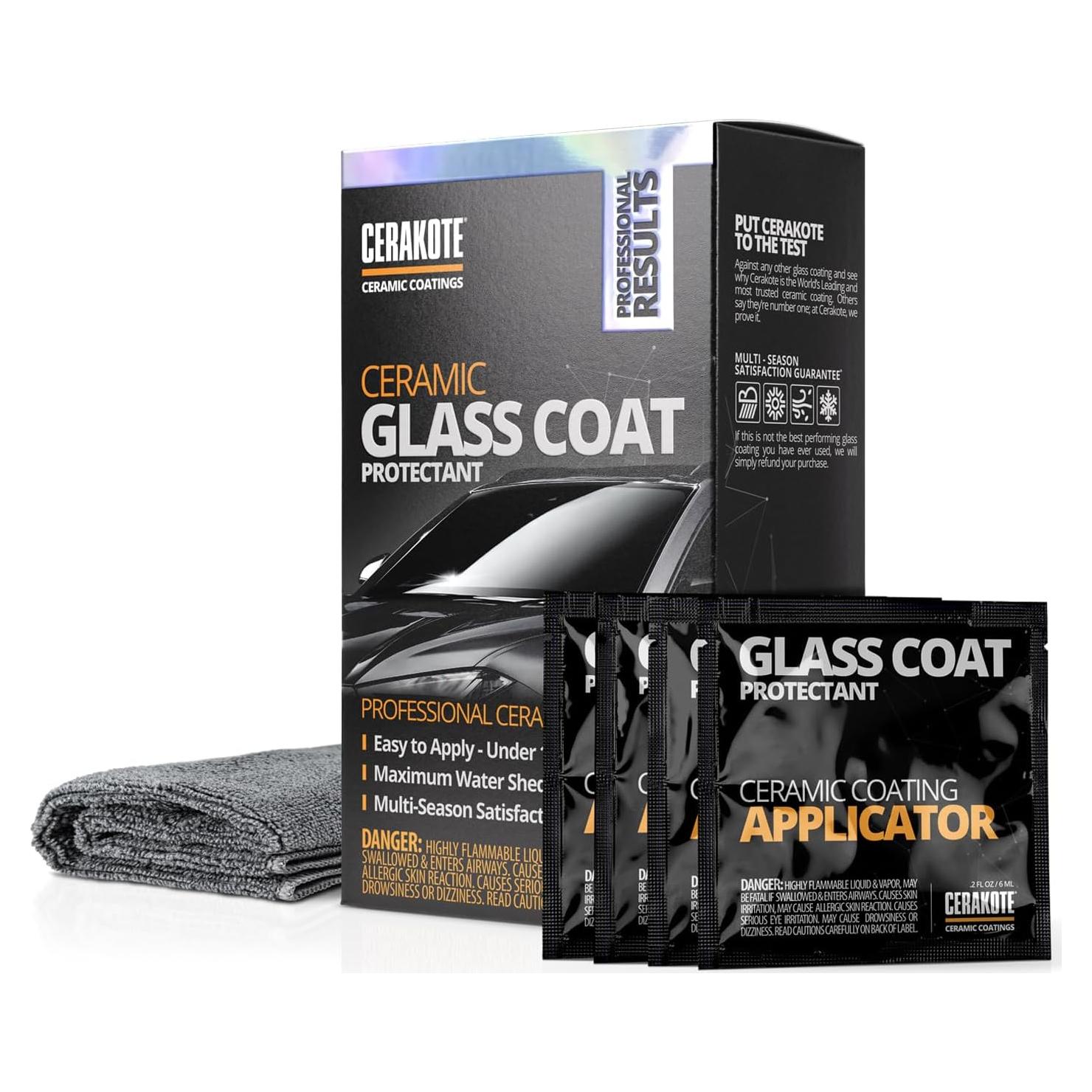 CERAKOTE Recubrimiento Cerámico para Parabrisas - Kit 4 Toallitas