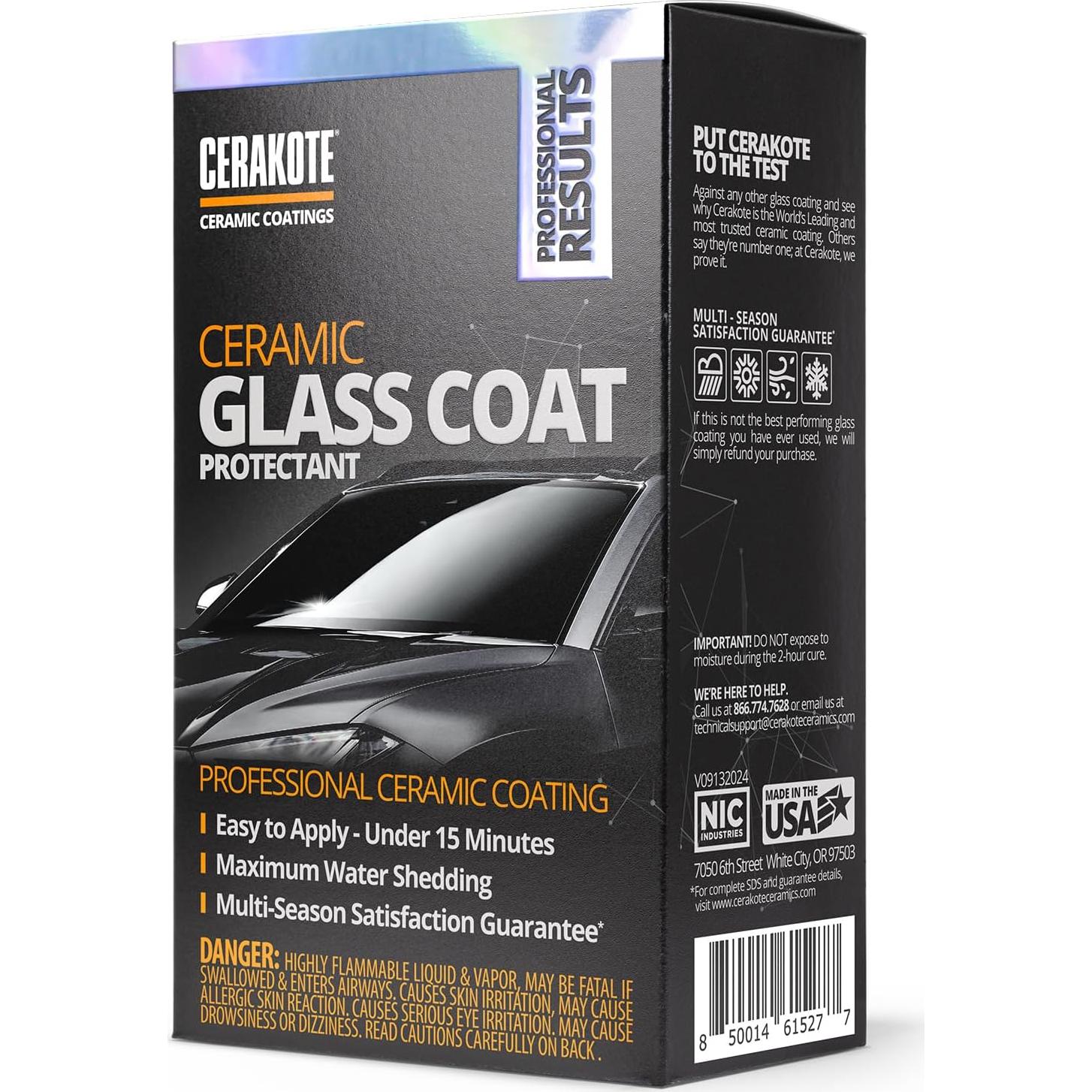 CERAKOTE Recubrimiento Cerámico para Parabrisas - Kit 4 Toallitas