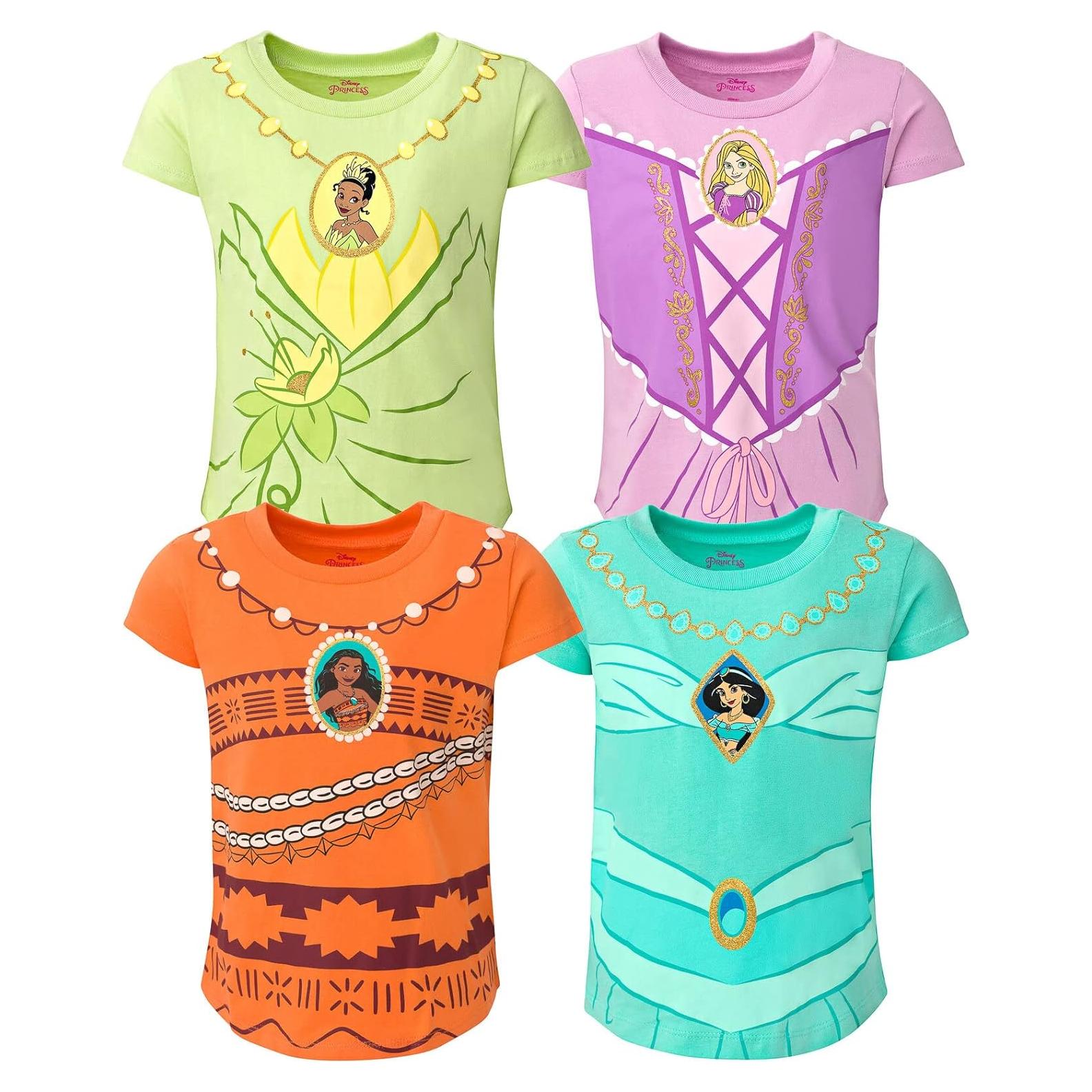 Paquete 4 camisetas Disney Princess para niñas 5T