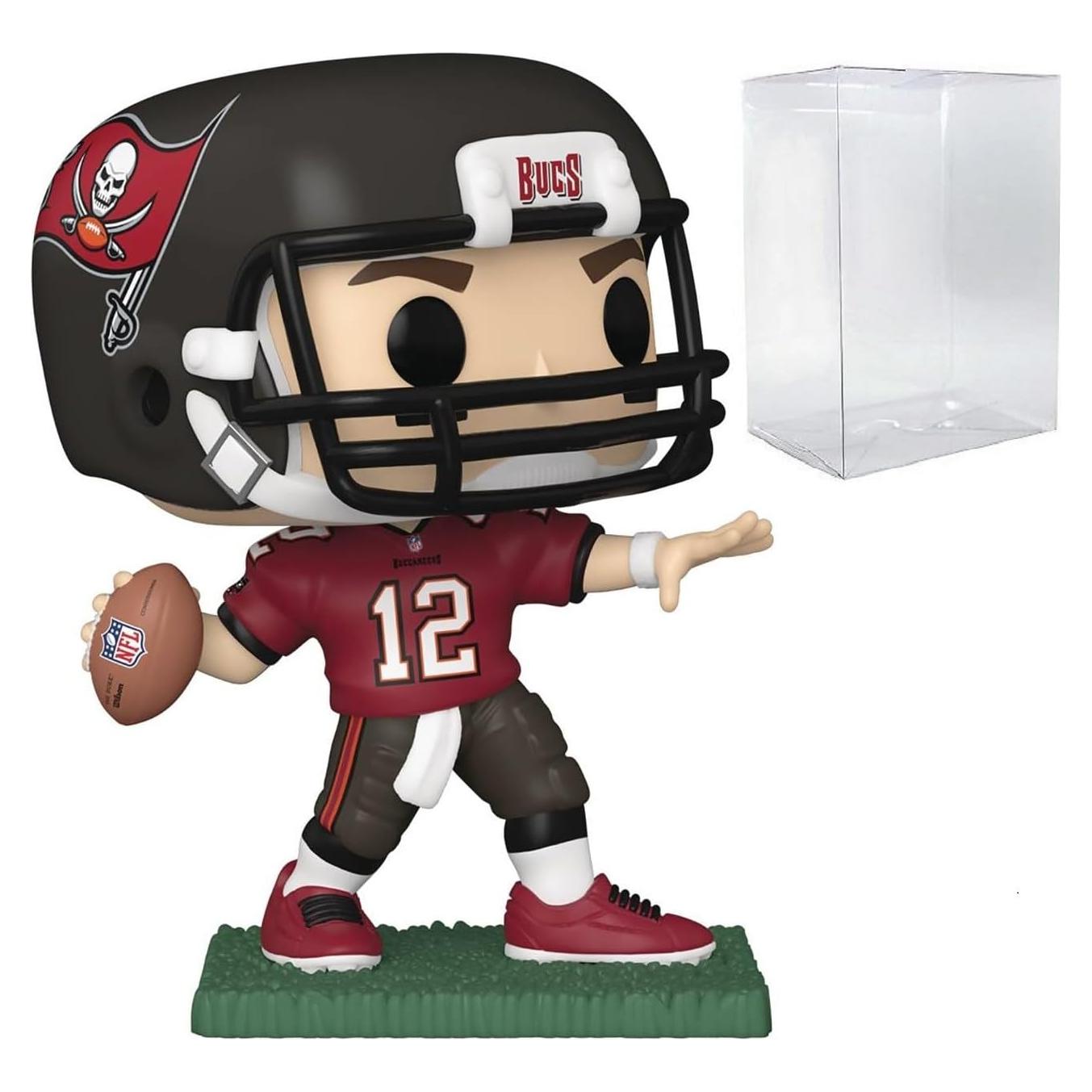 Figura de Vinilo Pop! Tom Brady Buccaneers 9.5 cm con Funda