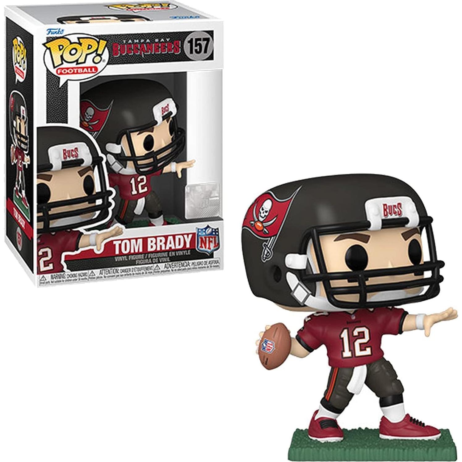 Figura de Vinilo Pop! Tom Brady Buccaneers 9.5 cm con Funda