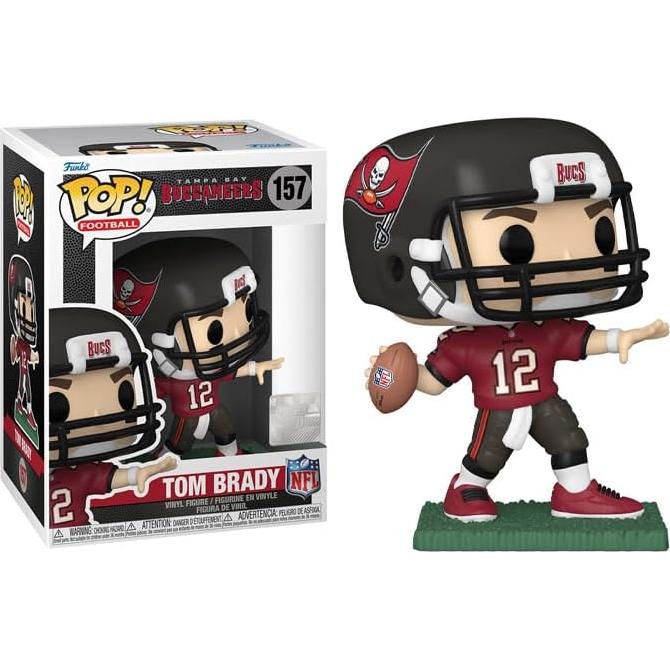 Figura de Vinilo Pop! Tom Brady Buccaneers 9.5 cm con Funda