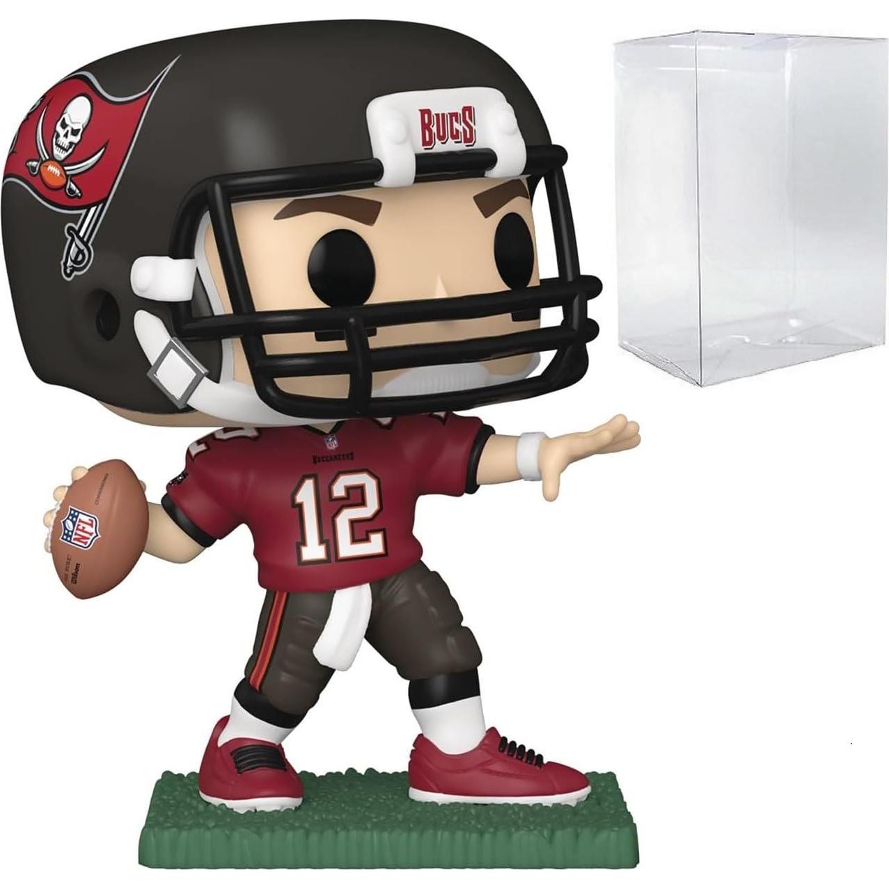 Figura de Vinilo Pop! Tom Brady Buccaneers 9.5 cm con Funda