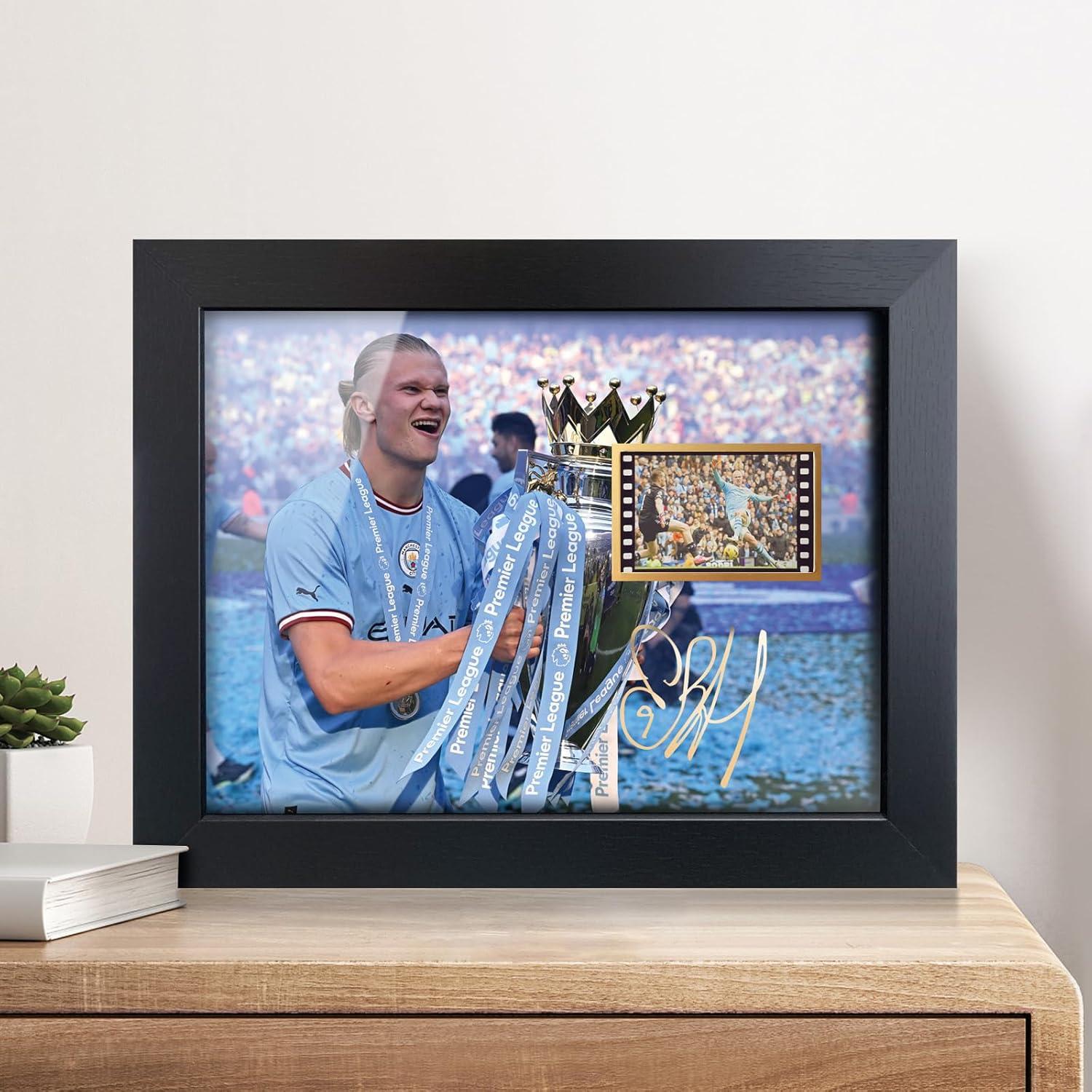 Póster Enmarcado Erling Haaland 20x15 cm - Collage Firmado