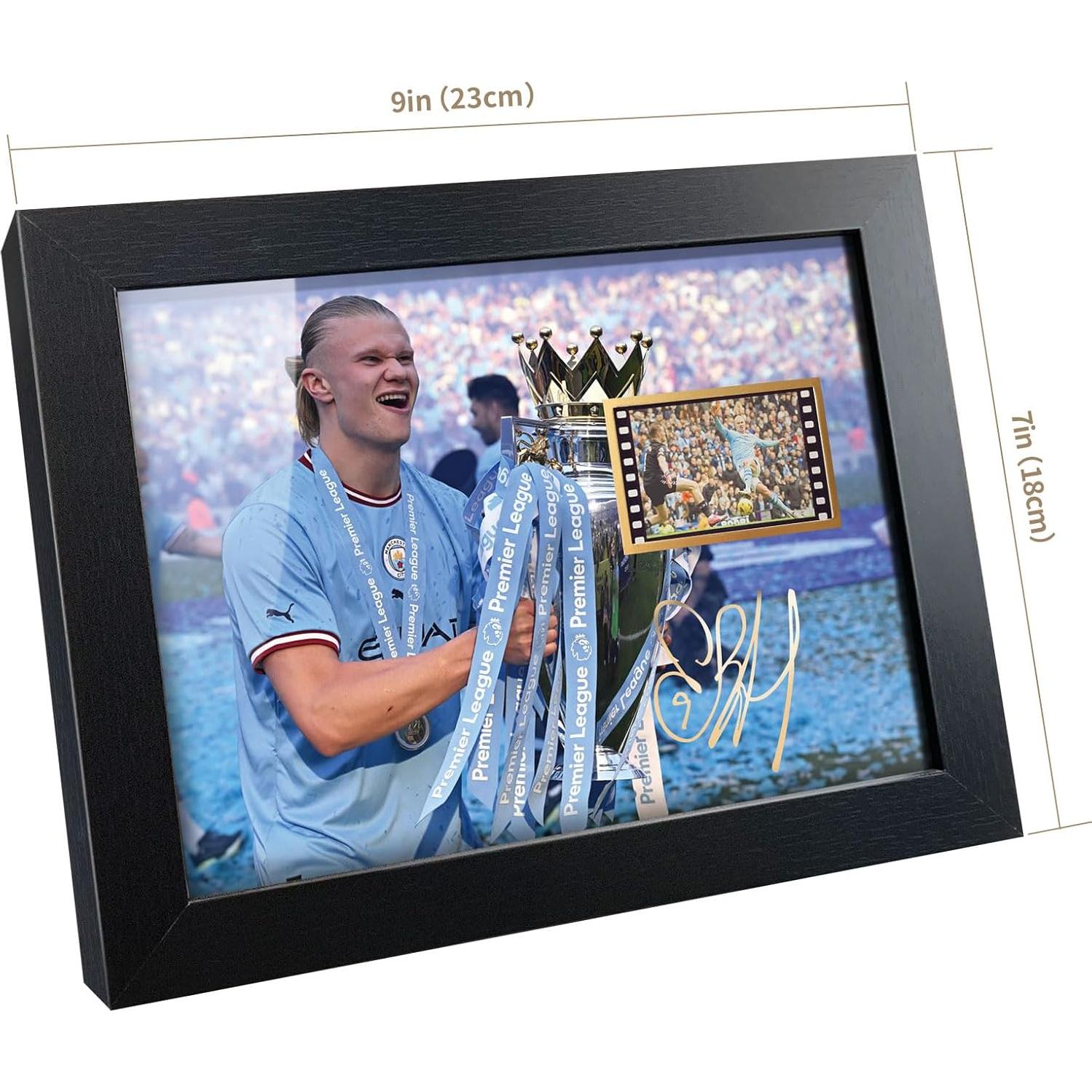 Póster Enmarcado Erling Haaland 20x15 cm - Collage Firmado