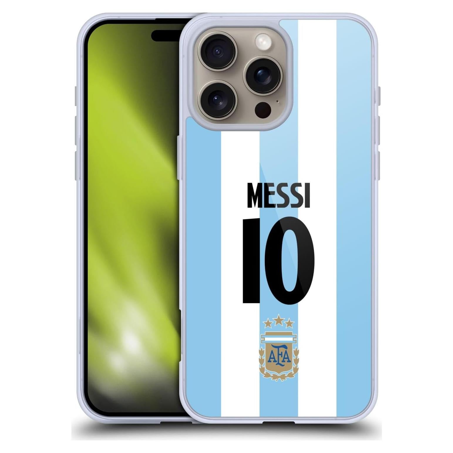 Funda de Gel Suave Head Case para iPhone 16 Pro Max Messi