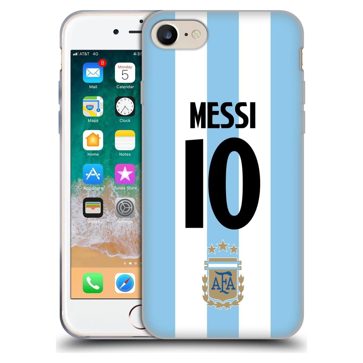 Funda de Gel Suave Head Case para iPhone 7/8/SE 2020/2022 Messi