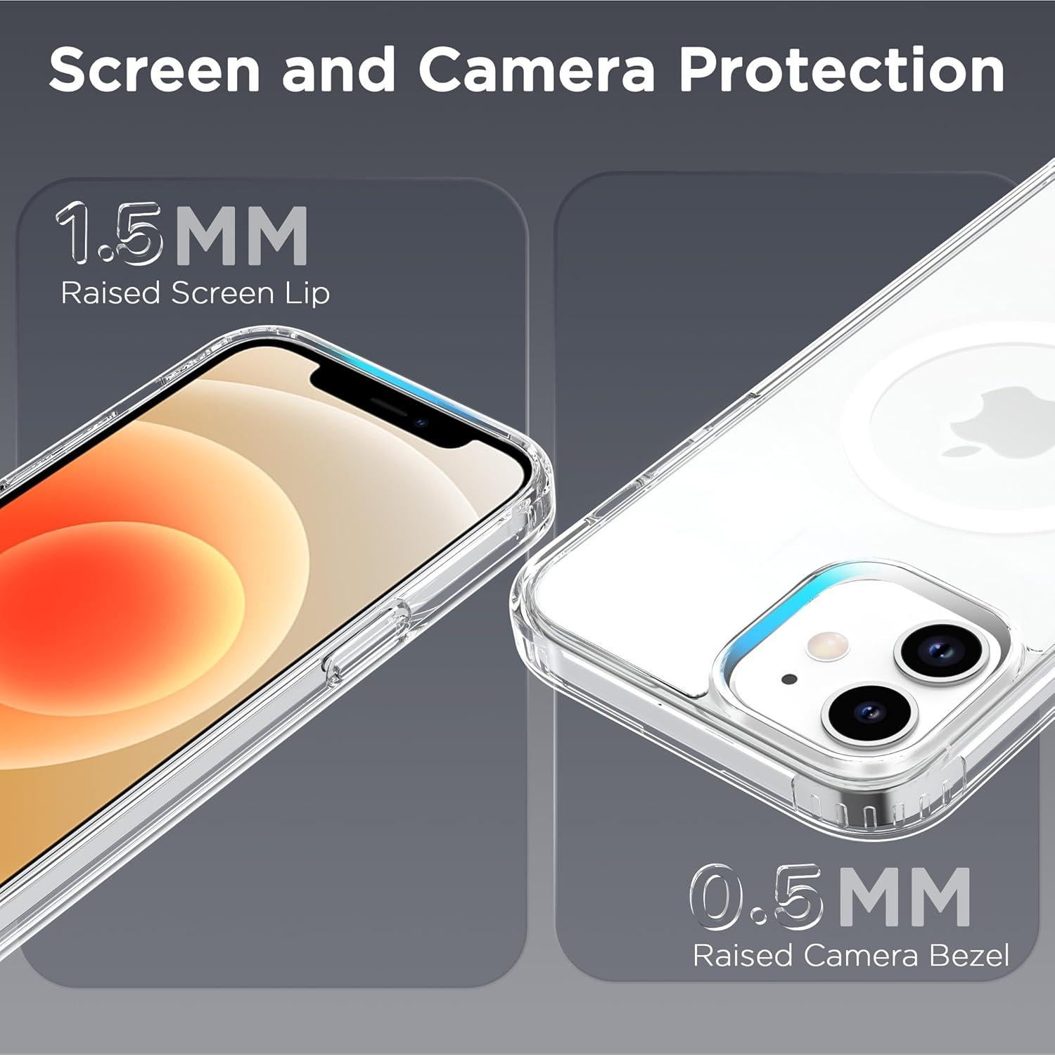 Funda Magnética CACOE para iPhone 12/12 Pro 6.1" Transparente