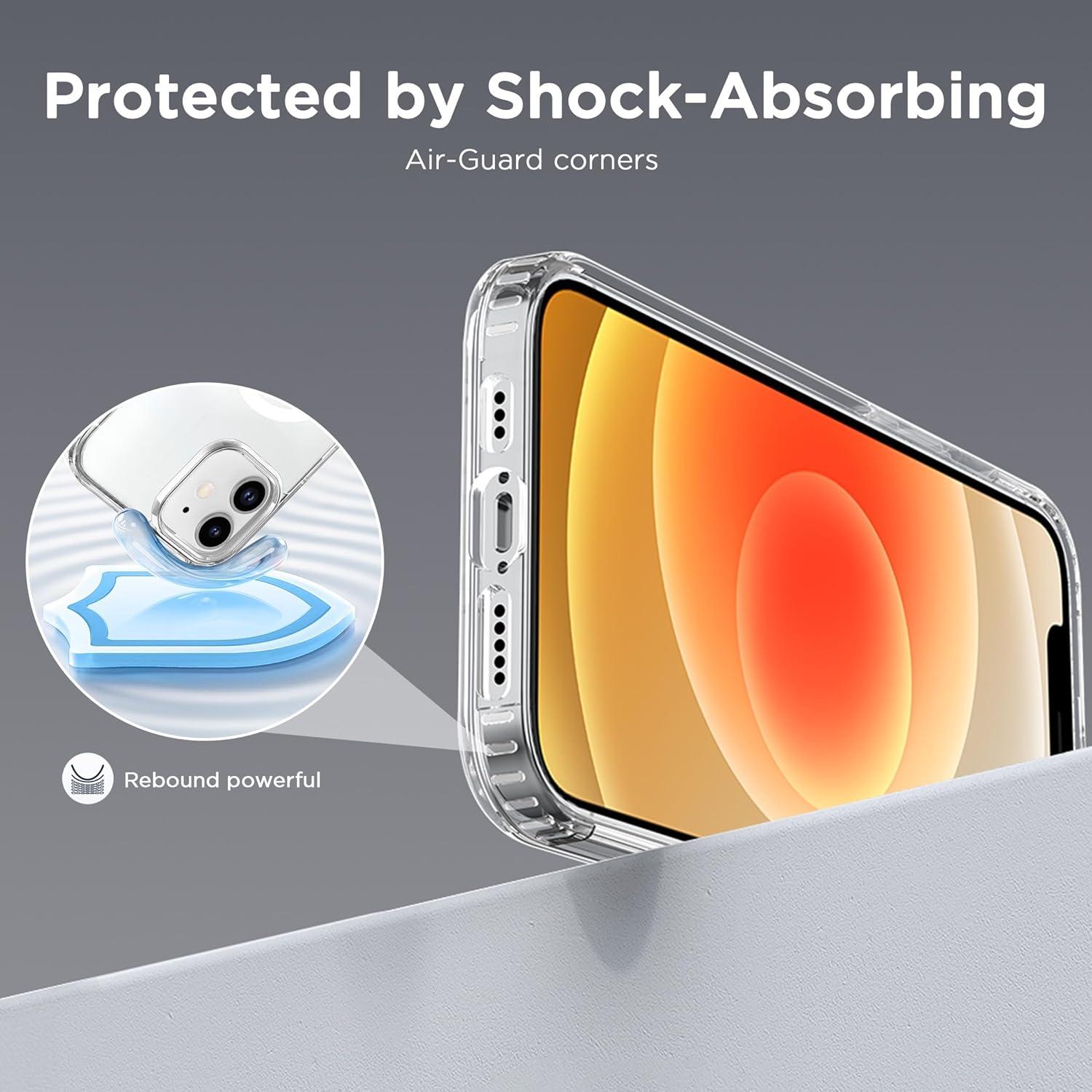 Funda Magnética CACOE para iPhone 12/12 Pro 6.1" Transparente