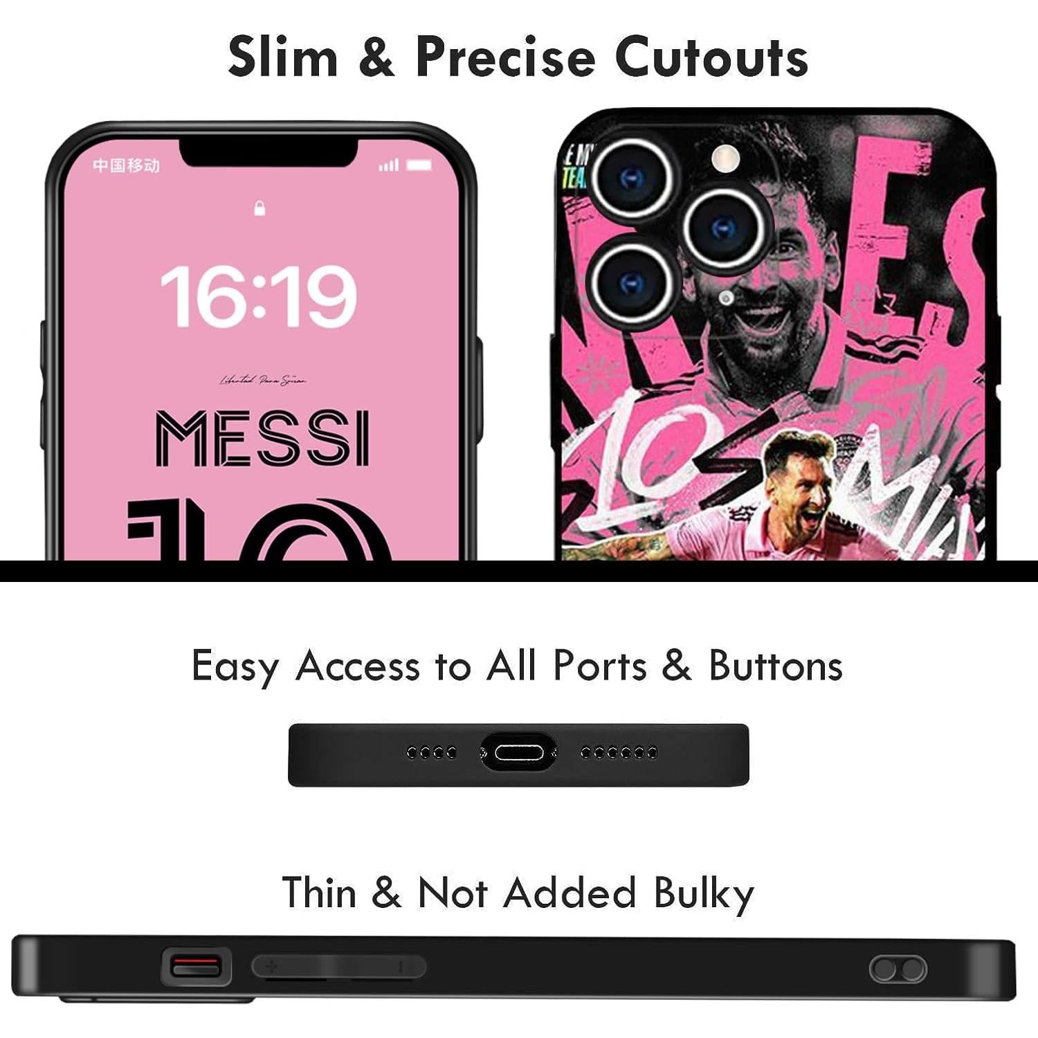 Funda Bumper ZERMU para iPhone 11 Pro Max - Messi #10 TPU